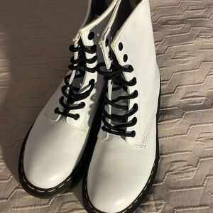 Dr. Martin white boots. Size 8. Never worn. New. No box